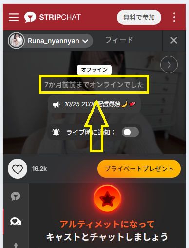 Runa_nyannyanのログイン状況