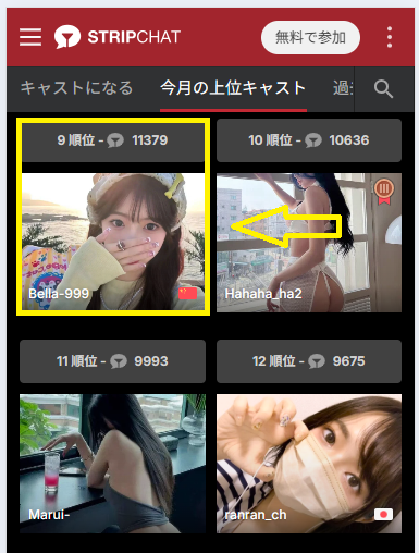 Bella-999のランキング