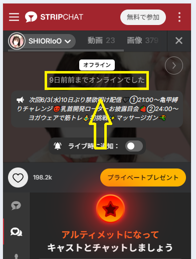SHIORIoOの最新のログイン状況