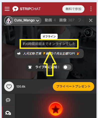 Cute_Mangoの最新のログイン状況